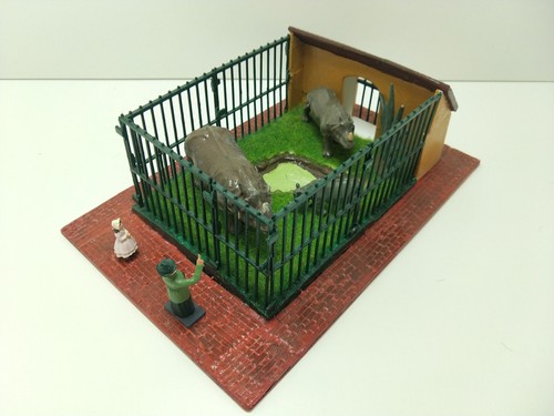 Zoo diorama nashorn dekor - -,
