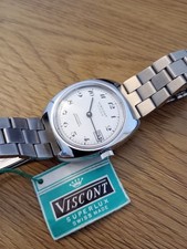 Viscont Tonneau Gehäuse Breguet Zifferblatt Handaufzug Vintage Uhr New Old Stock Tag