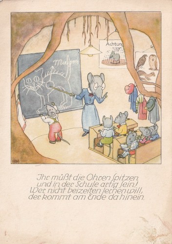 Künstler mäuschen 1951 - kÜnstler-ak,