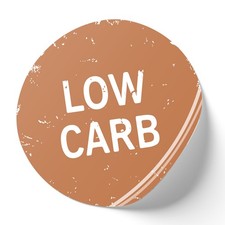 500er Set Aufkleber "Low carb"
