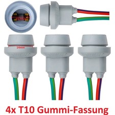 4 Stück W5W T10 Gummi Fassung