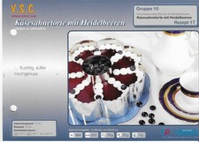 Vemmina Rezeptkarte  -   Käsesahnetorte mit Heidelbeeren   - Gruppe 10 Rezept 17