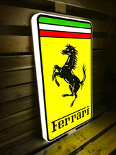 Ferrari Leuchtschild Garage Leuchtkasten Showroom Händler Mancave 21"x35,5"