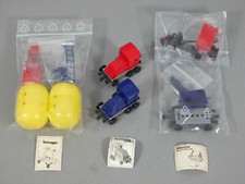 HAFENWELT: Tankwaggon, Lok und Lore - jeweils in blau und rot + je 1 BPZ