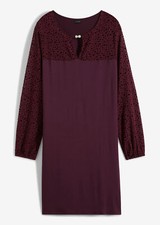 Jerseykleid mit Mesh-Einsatz