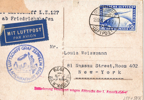Zeppelinpost 127 versuchte - lz,