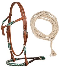 Bosal set western in cuoio con