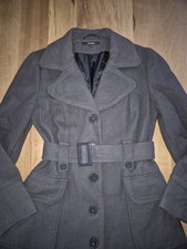 Hallhuber Mantel * Gr.40,M * Kaschmir-Schurrwolle, Elegant, Tailliert Grau