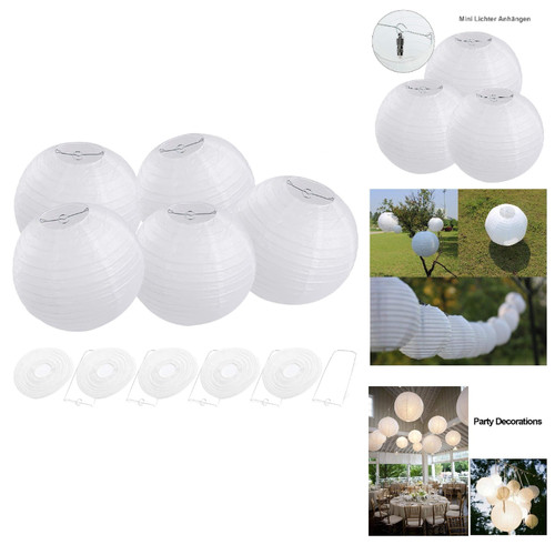 Weiße lampions papier - weiße,