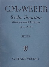 Sechs Sonaten für Klavier und Violine Opus 10 (b) -Weber, C.M. von und Zimmerman