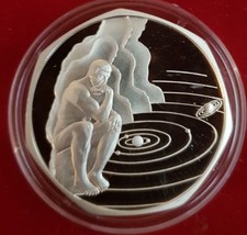 *RARITÄT* Millenium Ungarn, 2000 Forint, 1999, Der Denker, Silber, PP