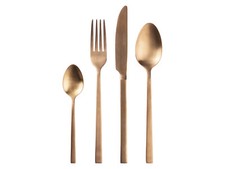 ERNESTO® Edelstahl-Besteck-Set, 16-teilig (roségold) - B-Ware sehr gut