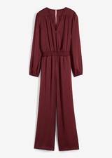 Neu Eleganter Satin-Overall in Wickeloptik Gr. 38 Ahornrot Damenoverall Jumpsuit