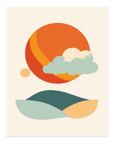 Mid century modern abstrakte - modern,