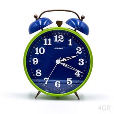 Vintage XXL Wecker von Staiger 60er 70er Jahre Made in W. Germany | Grün & Blau