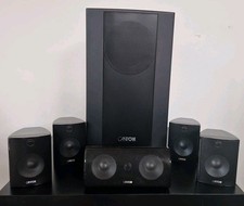 Canton AS 120 MX Aktiv Subwoofer Movie 120MX Heimkino + 1 Center + 4x Satellit