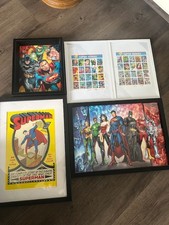 Bilder/Kleinposter (auch 3d) und Briefmarken Comic-Helden