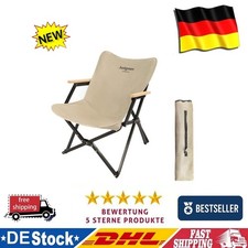 Campingstuhl faltbar mit Armlehne Khaki  200kg tragbar Outdoor Klappstuhl Garten