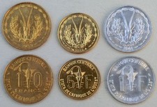 Westafrikanische Staaten / West African States 1,5,10 Francs 1959-2012 unz.