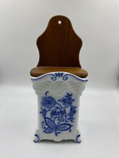 Zwiebelmuster Mehlbehälter von Gerold Bavaria  Maße ca. 18 x 12 x 9,5 cm