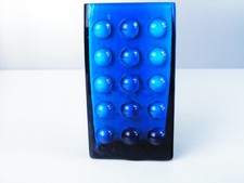 Rare 70s Bubble Pop Art Design Karl Friedrich & Co GmbH Überfang Glas Vase 21 cm