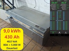 9 kWh 430Ah 48V Solarspeicher Photovoltaik Batterie Akku Powerwall Balancing App