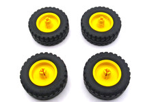 Fischertechnik 4er-Set Gummireifen 50, schwarz/gelb (ft-Nr. 32913 + 32627)