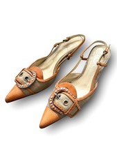 Prada Python Canvas Pumps