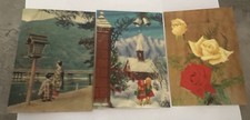 3 Vintage 3D Postkarten Relief