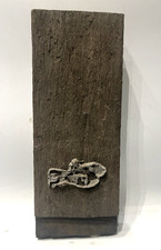 abstrakte Holz Skulptur Fisch