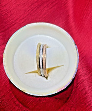 Edelstahl Modeschmuck Ringe Damen Gr. 19, silber/gold /rotgold farbig Unisex