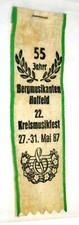 (tf012) Anstecknadel Fähnchen Festabzeichen: Hoffeld Kreismusikfest 1987