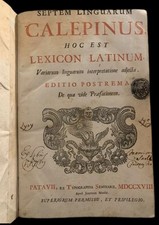 Altes Buch. J. Facciolati Calepinus Septem Linguarum Band I-II Patavii, 1718