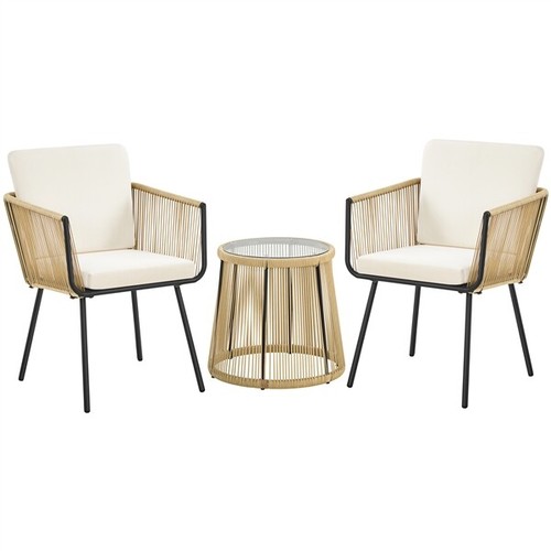 3tlg rattan balkonset - 3tlg.rattan,
