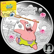 SPONGEBOB - PATRICK STAR - Tuvalu 2025 - 1 Oz Silber PP Proof in Farbe - BOX