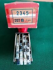 Sammlerstück, Über 50 Jahre alter Zahlenstempel, 0-9 + 4 Zeichen, gebraucht, OVP