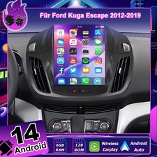 6+128GB Für Ford Kuga Escape 2012-2019 CarPlay Autoradio Android 14 GPS Navi RDS