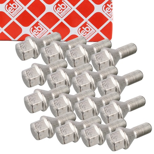 16x febi radschraube m12x1 - radschraube, m12x1,25
