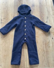 Hessnatur Wollwalk Overall 98 Blau