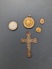 4 Medaillen Kreuz Anhänger