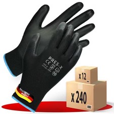 12-240 Paar Arbeitshandschuhe aus Polyurethan, Präzision Atmungsaktiv Mechaniker