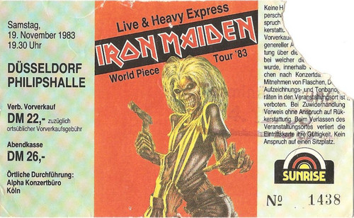 Iron maiden world piece tour - world,