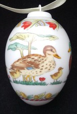 Hutschenreuther Das Ei 2002  Stockenten Familie Osterei Ei  Porzellan OVP