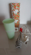 50er 60er Reiseset Tauchsieder mit Becher in Tasche Oldtimer 50s 60s Vintage