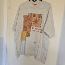The Body Shop T Shirt S/M Vintage Be Safe Under The Sun 90s Made In England
