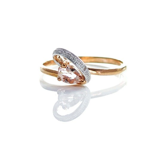 Morganit diamant ring kt - diamant,