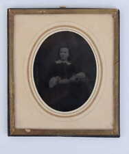 Junge Frau um Original-Foto auf Glasplatte um 1860