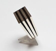 Damenring Herrenring Designerring Ring 925 Sterling Silber 23 g Ebenholz Gr. 52