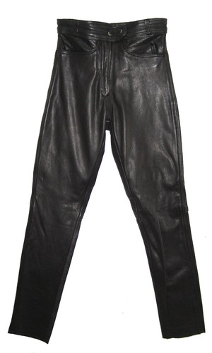 Damen lederjeans schwarz - damen,