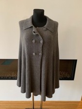 ♛ ALAN PAINE ♛ 100% Kaschmir L 38-40 Cape Poncho grau NP 479,-
